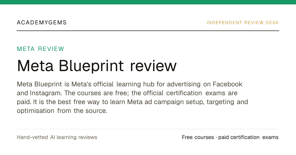 Meta Blueprint Review (2026)
